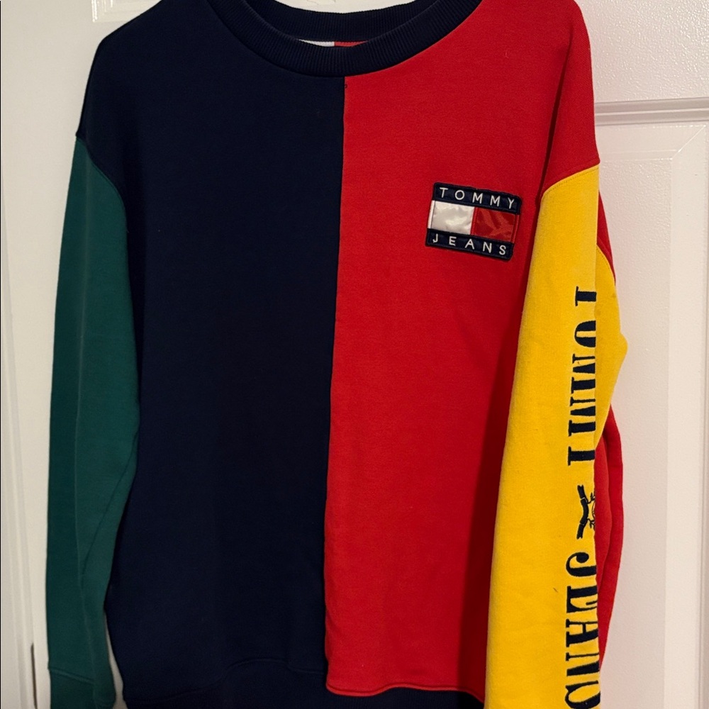 Tommy Hilfiger Colorblock Crewneck - Navy, Red, White